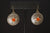 Sterling Silver/22k Yellow Gold Carnelian and Diamond Earrings