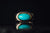 Sterling Silver/22k Yellow Gold Turquoise and Ruby Ring