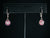 14k White Gold Pink Sapphire and Diamond Earrings