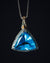 14k White Gold Synthetic Blue Spinel Pendant