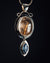 Sterling Silver Rutilated Quartz and Blue Topaz Pendant