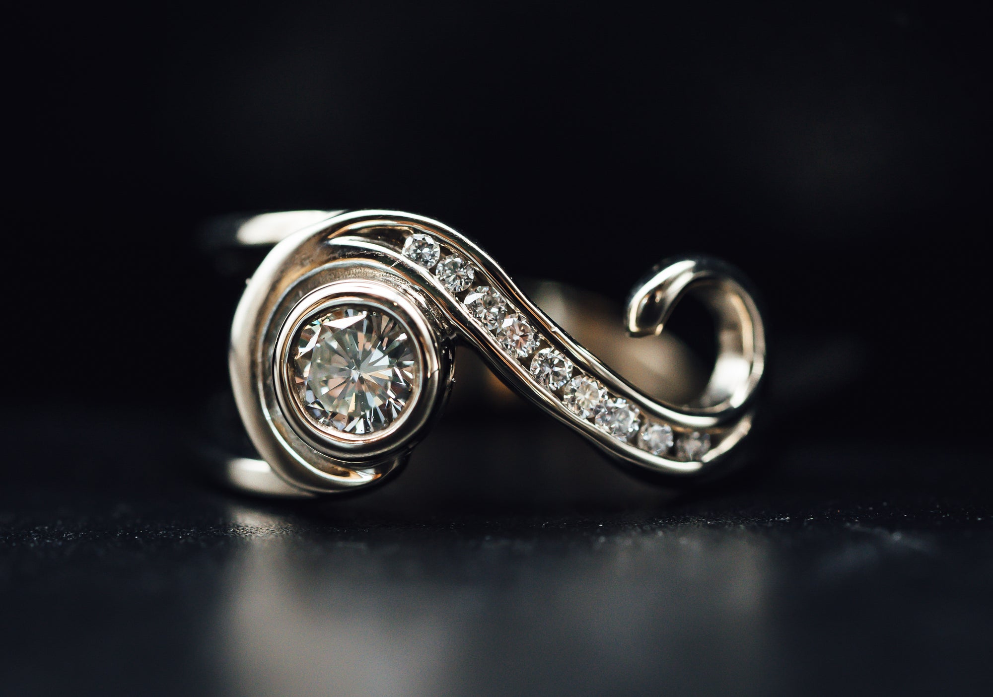 14k White Gold Diamond Ring