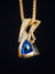 14k Yellow Gold Tanzanite and Diamond Pendant