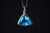 14k White Gold Synthetic Blue Spinel Pendant