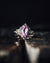 14k White Gold Pink Sapphire and Diamond Ring