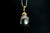 14k Yellow Gold Tahitian Pearl and Diamond Pendant