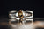 14k White Gold Brown Sapphire and Diamond Ring