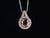 14k White Gold Sapphire and Diamond Pendant