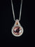 14k White Gold Sapphire and Diamond Pendant