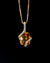 14k Yellow Gold Citrine and Diamond Pendant