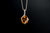 14k Yellow Gold Citrine and Diamond Pendant