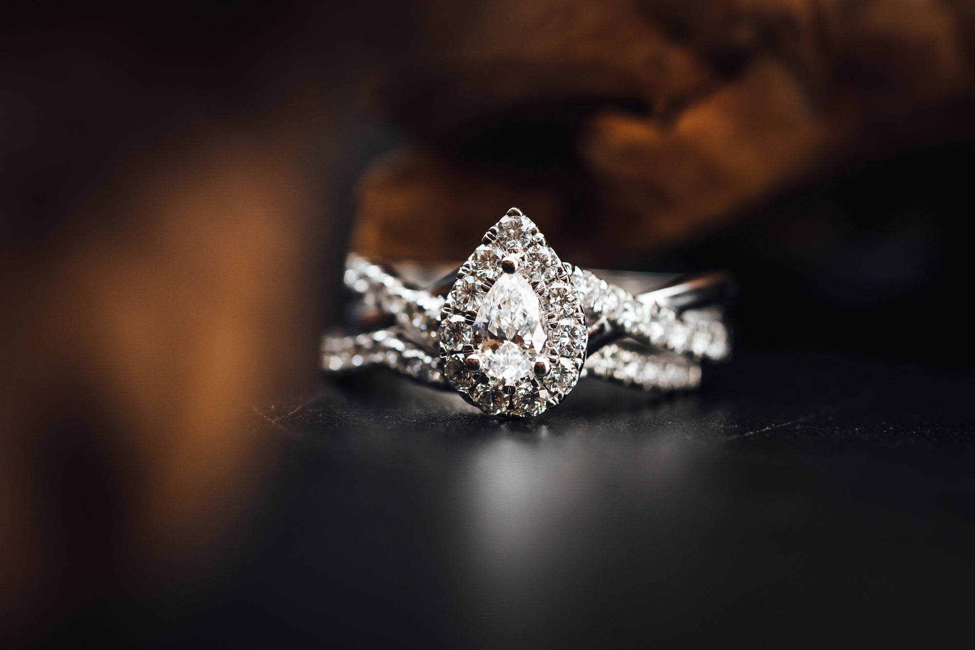 14k White Gold Diamond Wedding Set