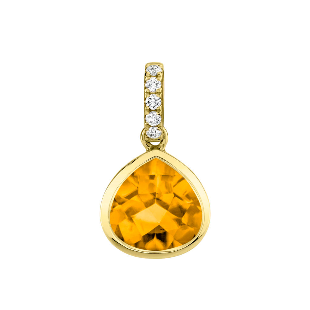 14k Yellow Gold Citrine Pendant