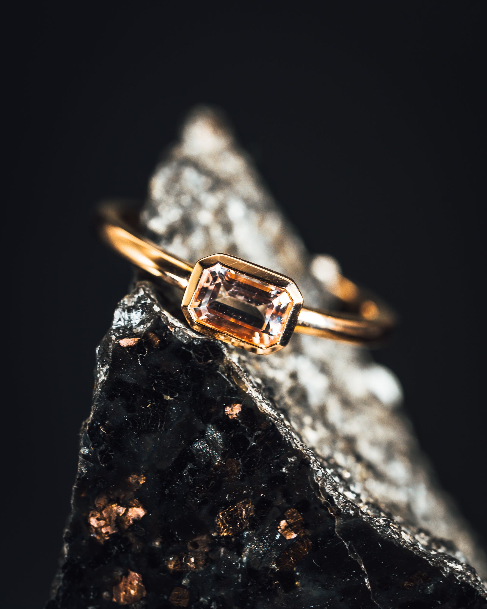 14k Rose Gold Morganite Ring