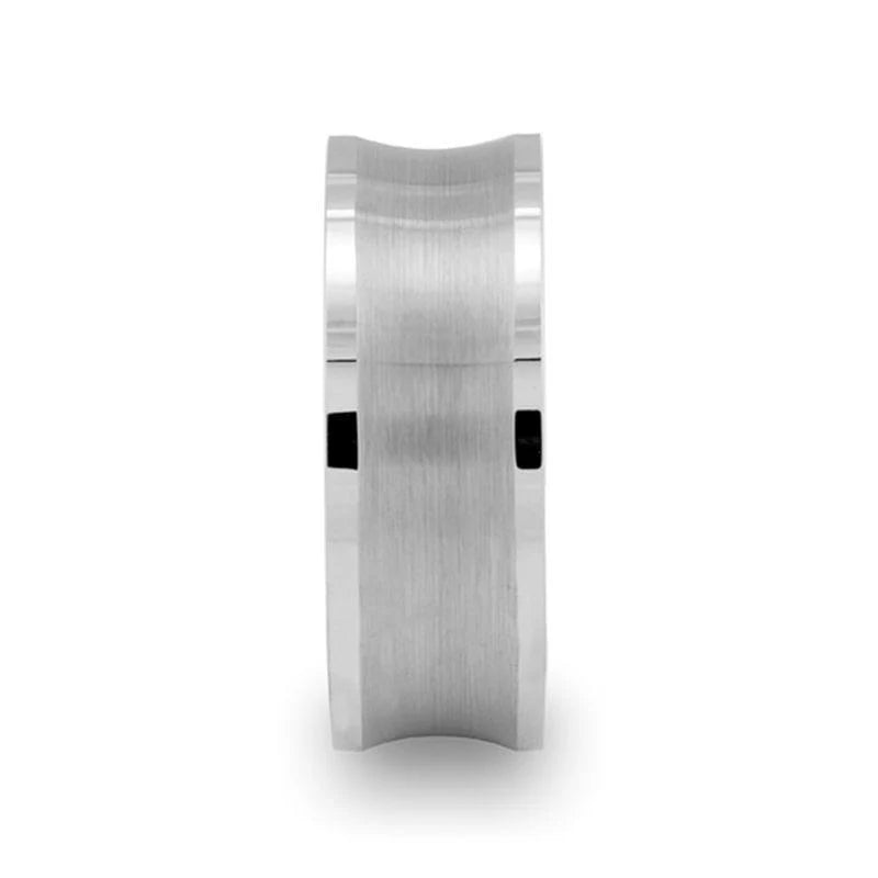 Tungsten Brushed Concave Band