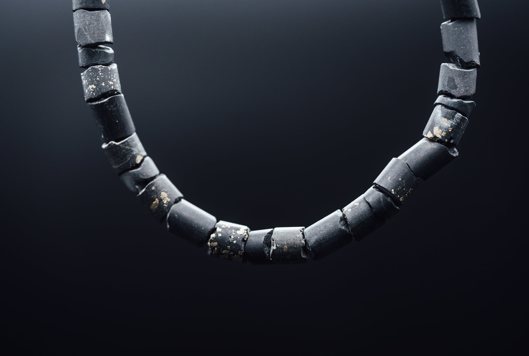 Slate Necklace with Flecks of Pyrite