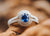 18k White Gold Sapphire and Diamond Ring