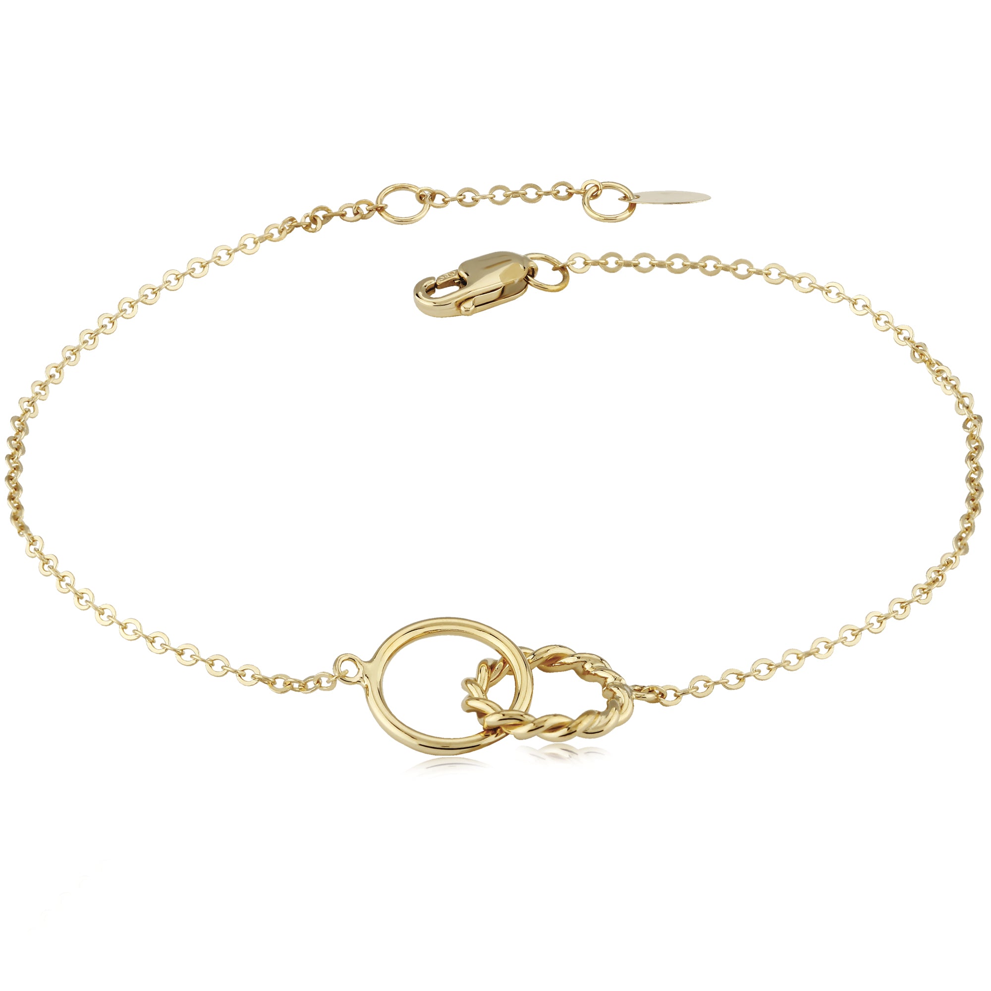 Twisted gold plaetd bracelet -