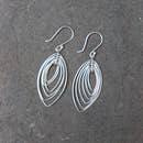 Sterling Silver Marquise Spinning Earrings